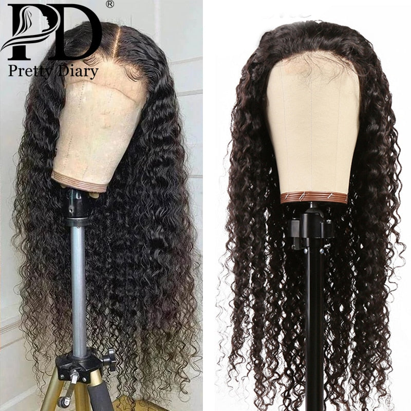 Brazilian Deep Wave Wig 13*4 Lace Front Human Hair Wig Pre Plucked 28 30inch 4X4 Closure Lace FrontWig Water Wave Remy Hair Wigs